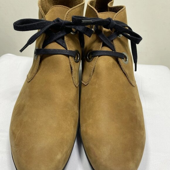 NEW ARCHE Brown Leather Chukka Wedge Boots Women’s 10 - Picture 4 of 11